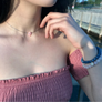 Silver Hamsa Hand Necklace