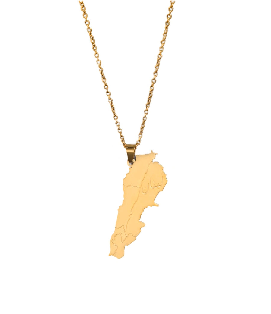 Lebanon Map Necklace