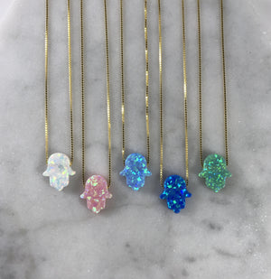 Gold Hamsa Hand Necklace